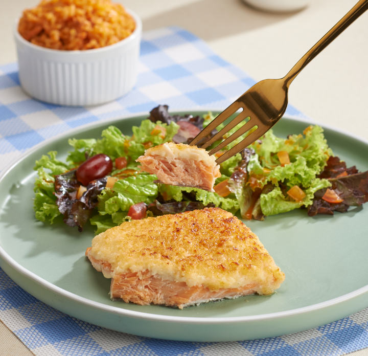 Conti’s Baked Salmon with Symphony Salad